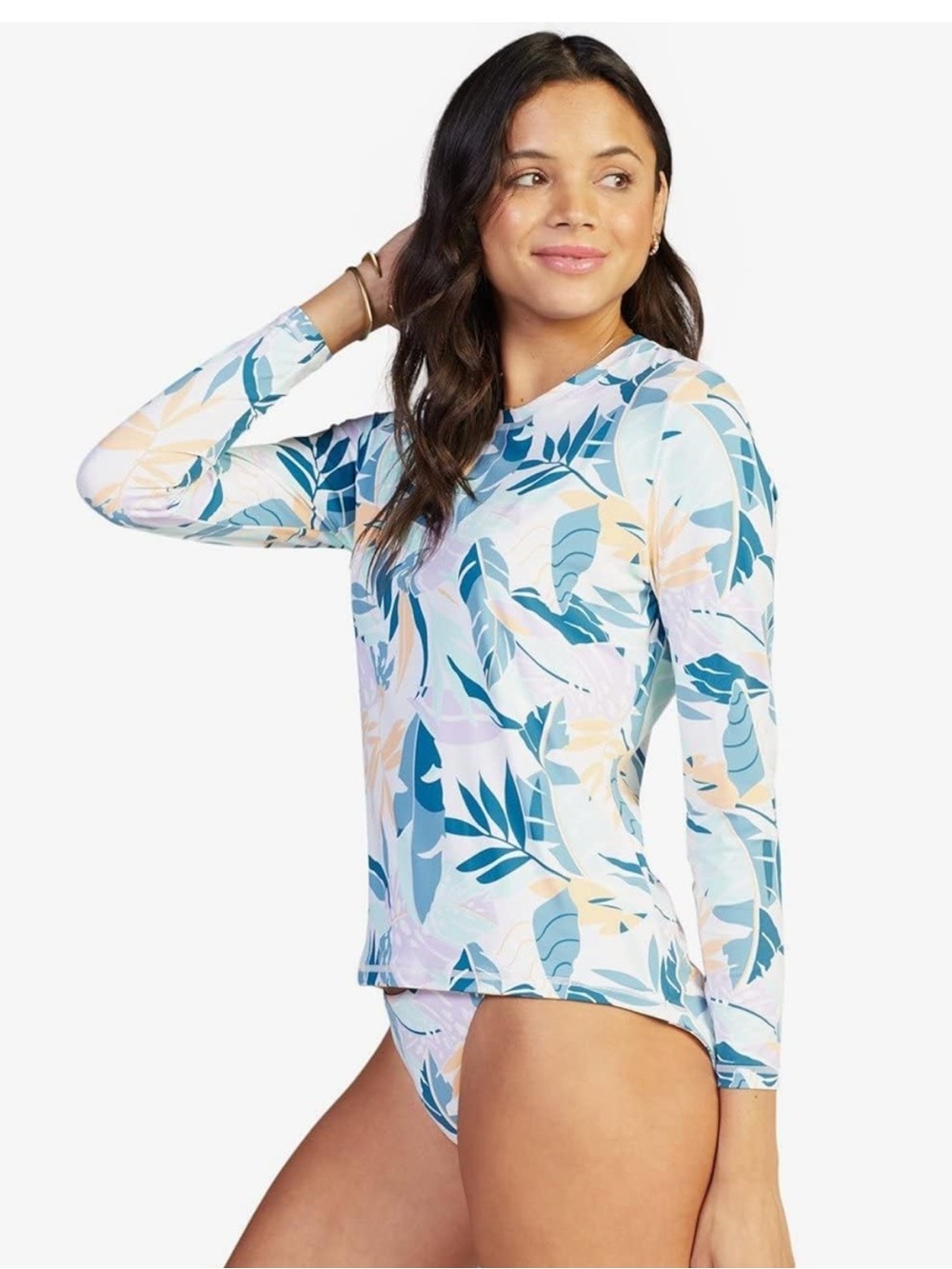 NWT Roxy Sea Skippin Lobg Sleave Swim Top